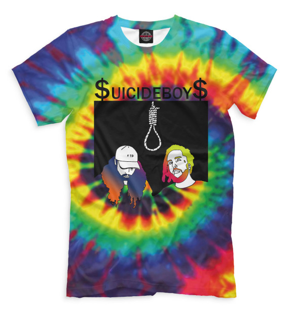 Футболка для мальчиков с изображением $UICIDEBOY$ цвета Молочно-белый