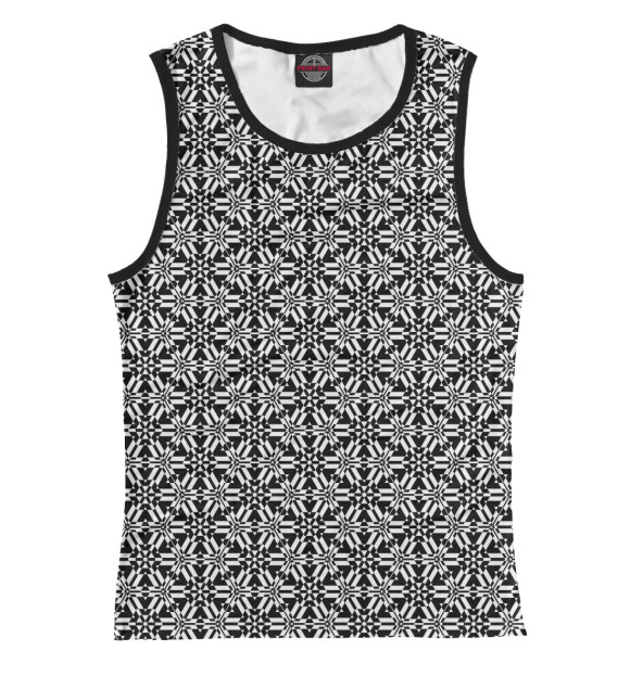 Женская майка с изображением Иллюзия цвета Белый