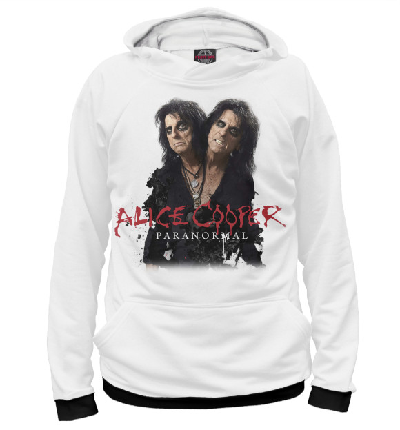 Женское худи с изображением Alice Cooper цвета Белый