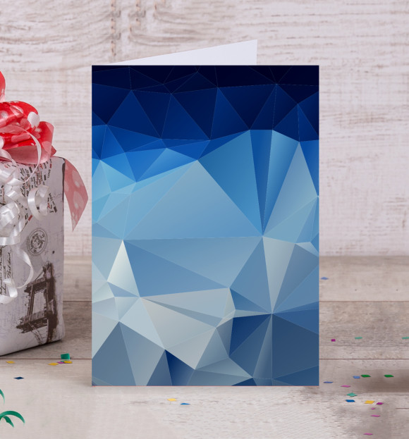 Открытка с изображением Polygonal цвета Белый