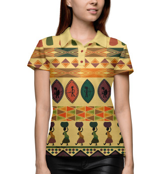 Женское поло African motif