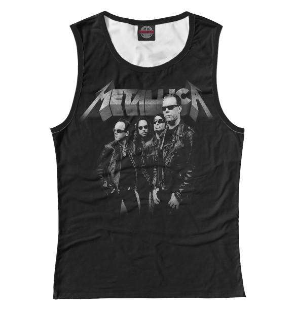 Майка для девочки с изображением Metallica цвета Белый