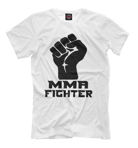 Мужская футболка с изображением MMA Fighter цвета Молочно-белый