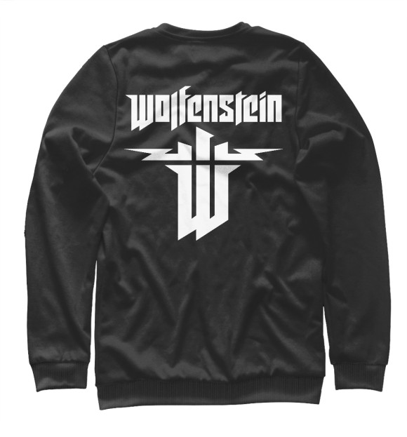 Мужской свитшот с изображением Wolfenstein цвета Белый