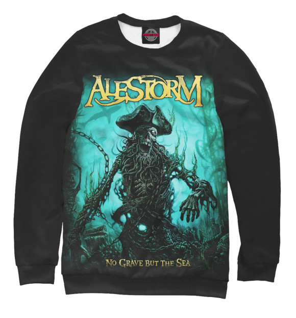 Свитшот для девочек с изображением Alestorm цвета Белый