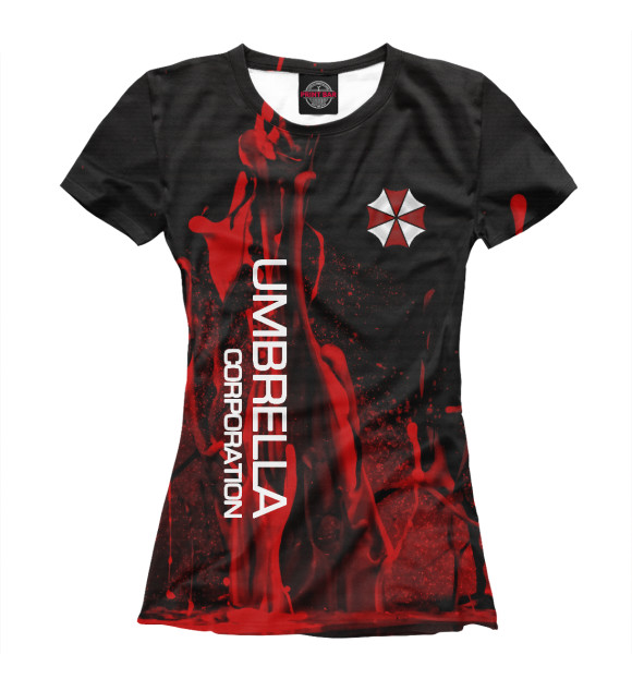 Женская футболка с изображением Umbrella Corp цвета Белый
