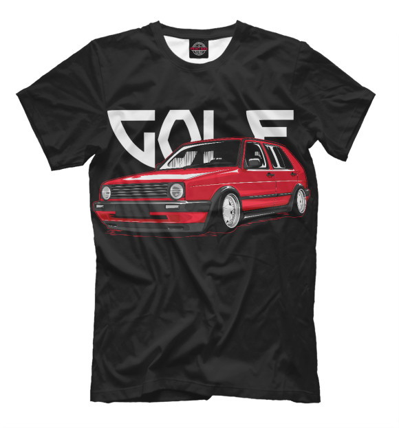 Мужская футболка с изображением Golf цвета Черный