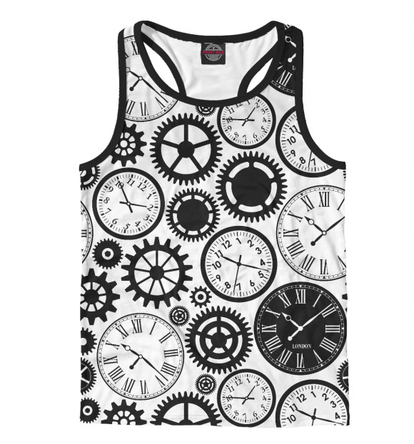 Мужская майка-борцовка с изображением Time is running out цвета Белый