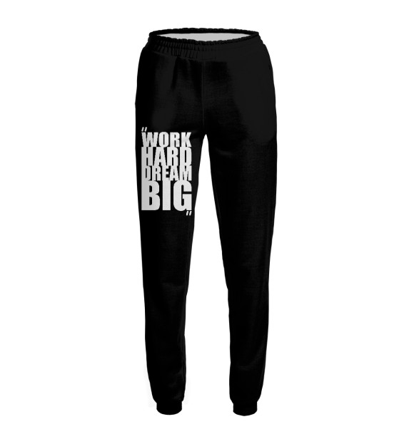 Женские спортивные штаны с изображением Мотивация цвета Белый