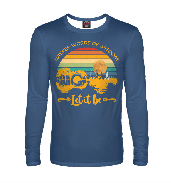 Мужской лонгслив с изображением Let it be The Beatles цвета Белый