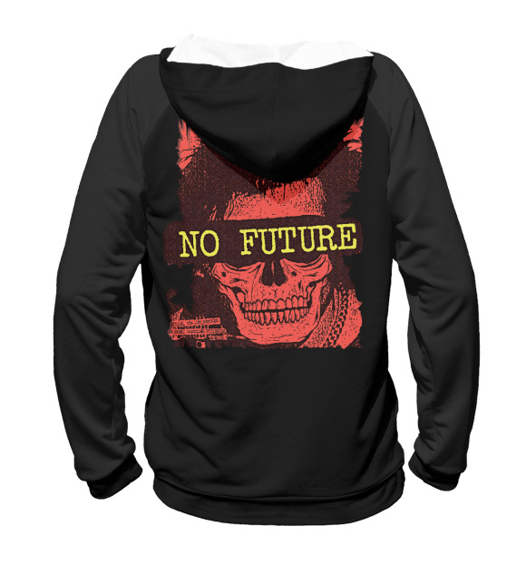 Мужское худи с изображением No Future цвета Белый
