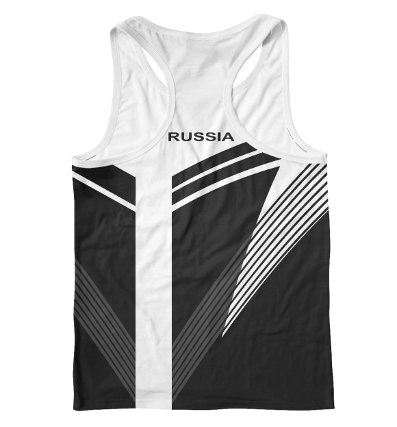 Мужская майка-борцовка с изображением Герб России цвета Белый