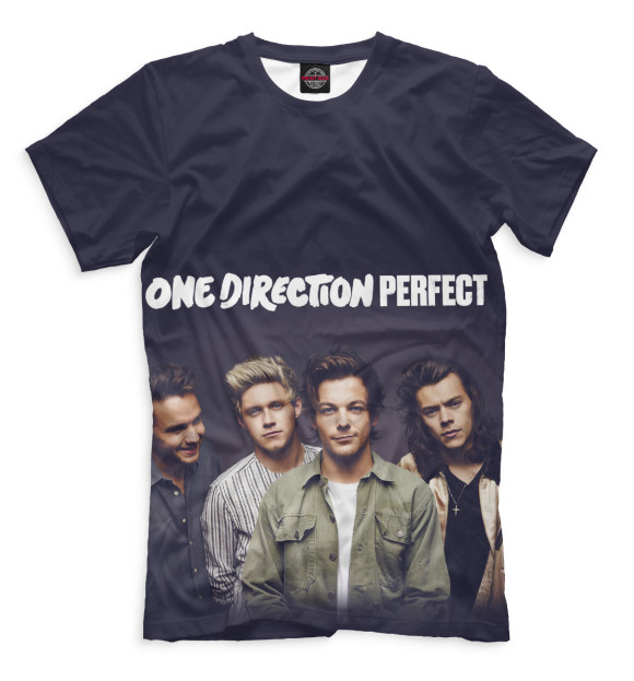 Мужская футболка с изображением One Direction цвета Черный