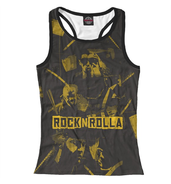 Женская майка-борцовка с изображением Rocknrolla цвета Белый