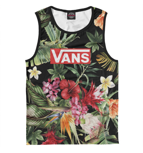 Майка для мальчика с изображением VANS Tropical цвета Белый