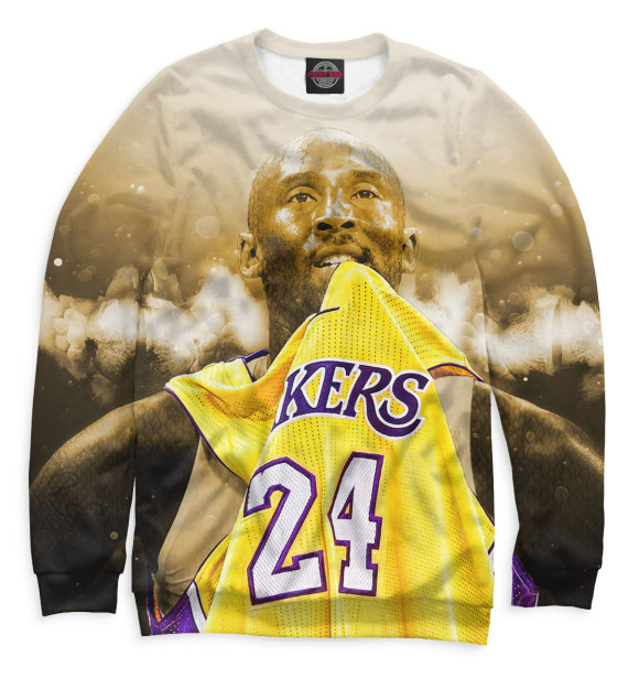 Мужской свитшот с изображением Коби Брайант цвета Белый