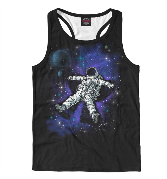 Мужская майка-борцовка с изображением Star Dust Angel цвета Белый