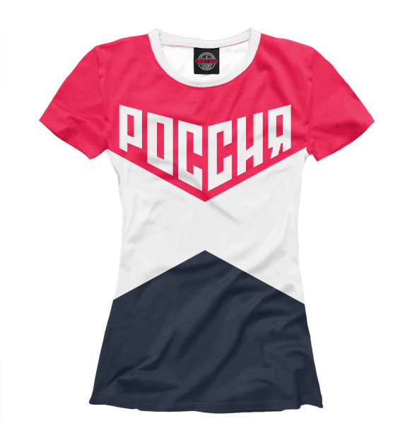 Футболка для девочек с изображением Форма Сборной России цвета Белый