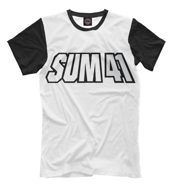 Мужская футболка с изображением Sum 41 цвета Молочно-белый