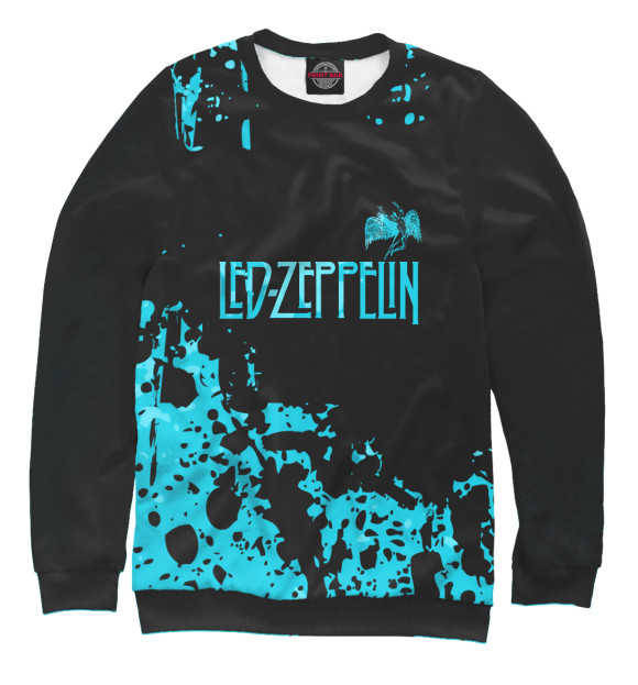 Мужской свитшот с изображением Led Zeppelin цвета Белый