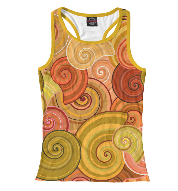 Женская майка-борцовка с изображением Улитки сознания цвета Белый