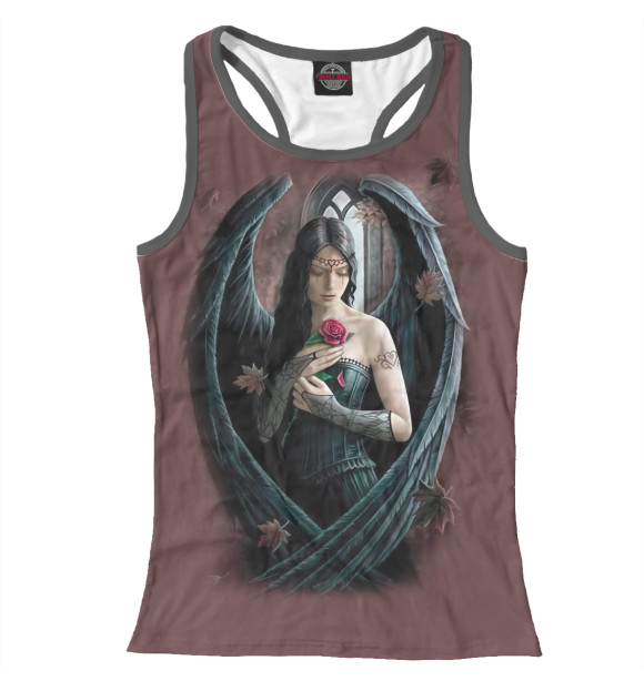 Женская майка-борцовка с изображением Девушка цвета Белый