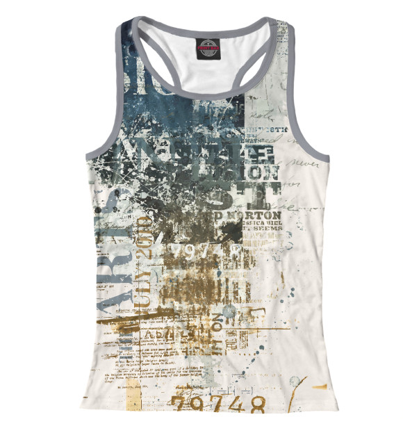 Женская майка-борцовка с изображением Граффити цвета Белый