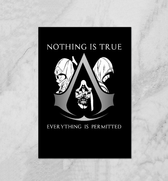 Плакат с притом Assassin’s Creed цвета Белый Плакат с изображением Assassin’s Creed цвета Белый