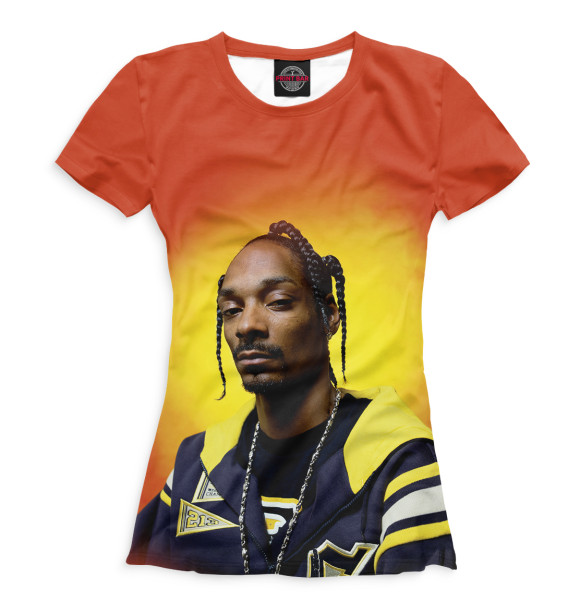 Женская футболка с изображением Snoop Dogg цвета Белый