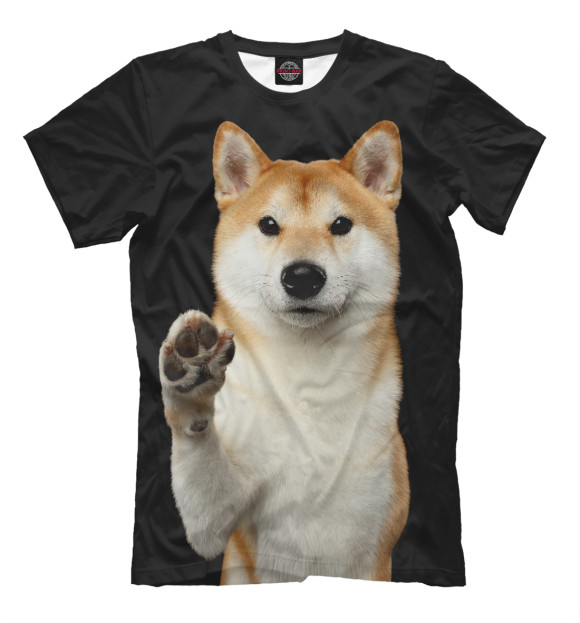 Футболка для мальчиков с изображением Шиба ину цвета Белый