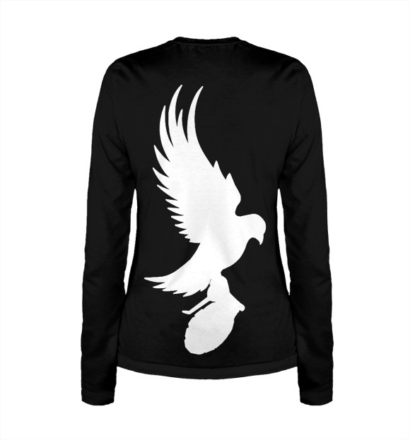 Женский лонгслив с изображением HU City lyrics цвета Белый