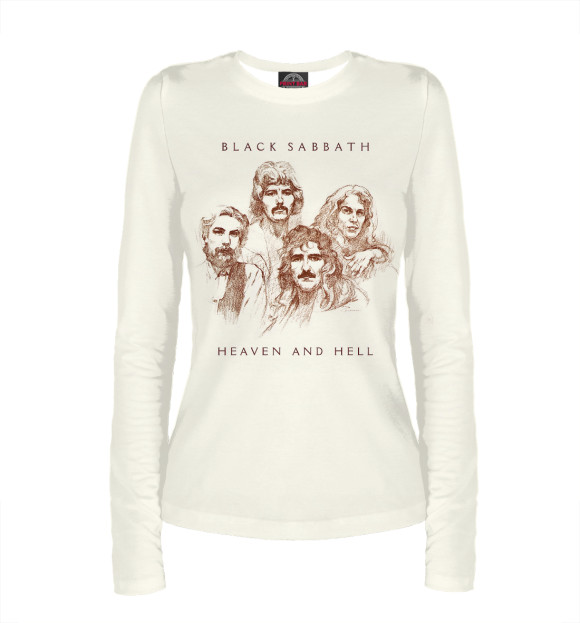 Женский лонгслив с изображением Black Sabbath цвета Белый