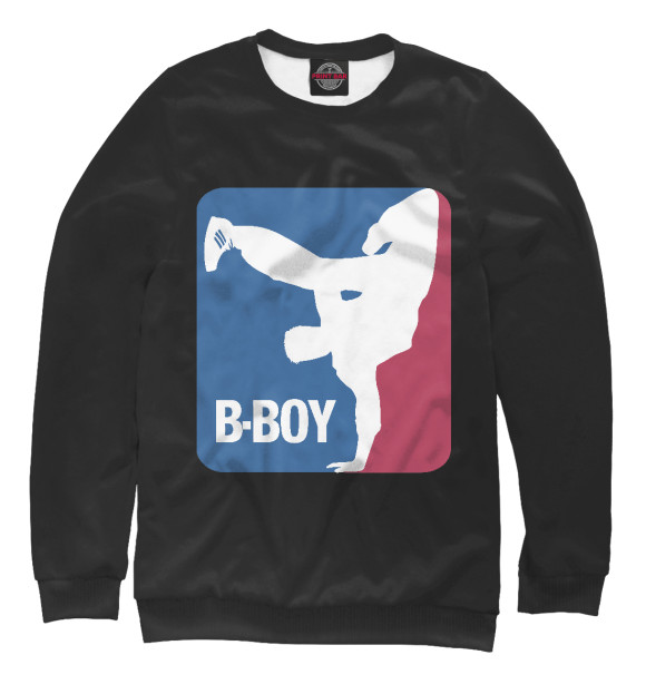 Свитшот для мальчиков с изображением B-Boy цвета Белый