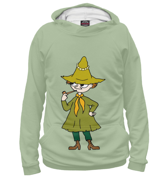 Женское худи с изображением Снусмумрик цвета Белый