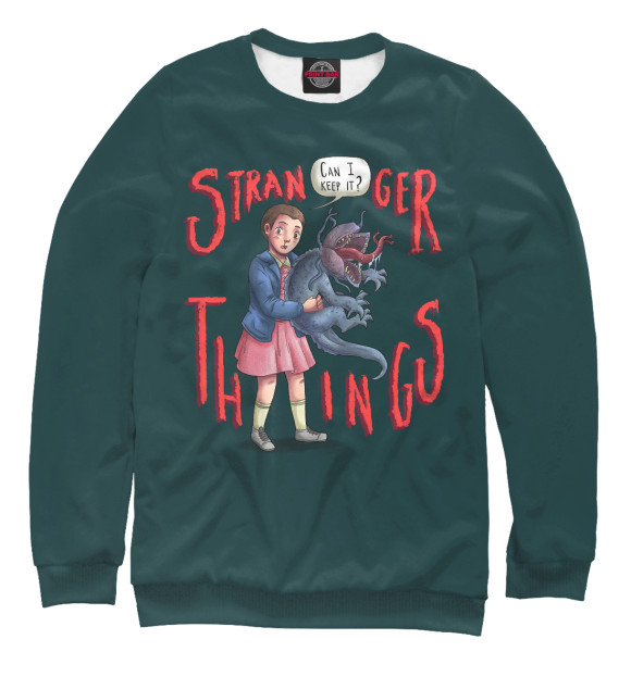 Свитшот для мальчиков с изображением Stranger Things цвета Белый