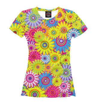 Женская футболка Цветочный Бум