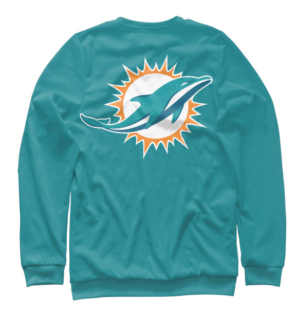Свитшот для мальчиков с изображением Miami Dolphins - Майами Долфинс цвета Белый