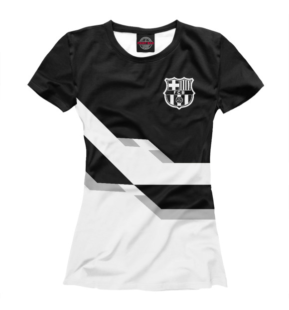 Футболка для девочек с изображением FC Barcelona цвета Белый