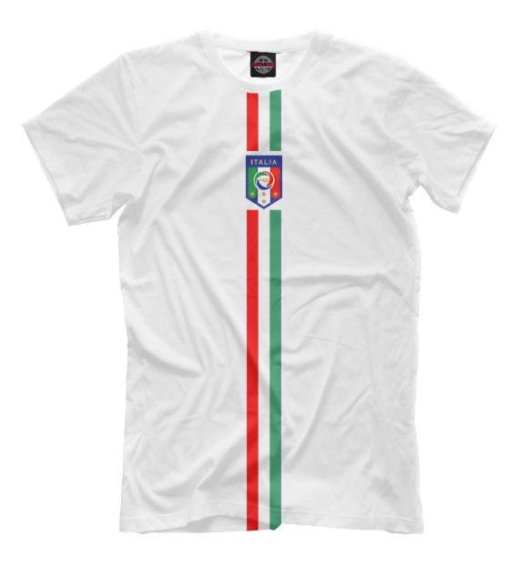 Мужская футболка с изображением Сборная Италии цвета Молочно-белый