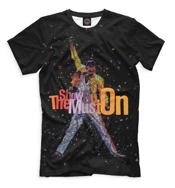 Мужская футболка с изображением Freddie Mercury цвета Черный