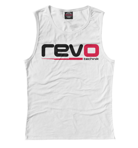 Женская майка с изображением Revo technik цвета Белый