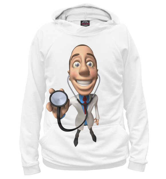 Женское худи с изображением Дышите цвета Белый