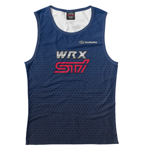 Женская майка с изображением WRX STI цвета Белый