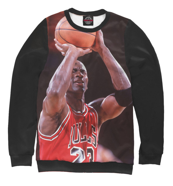 Мужской свитшот с изображением Michael Jordan цвета Белый