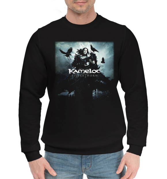 Мужской хлопковый свитшот с изображением Kamelot цвета Черный