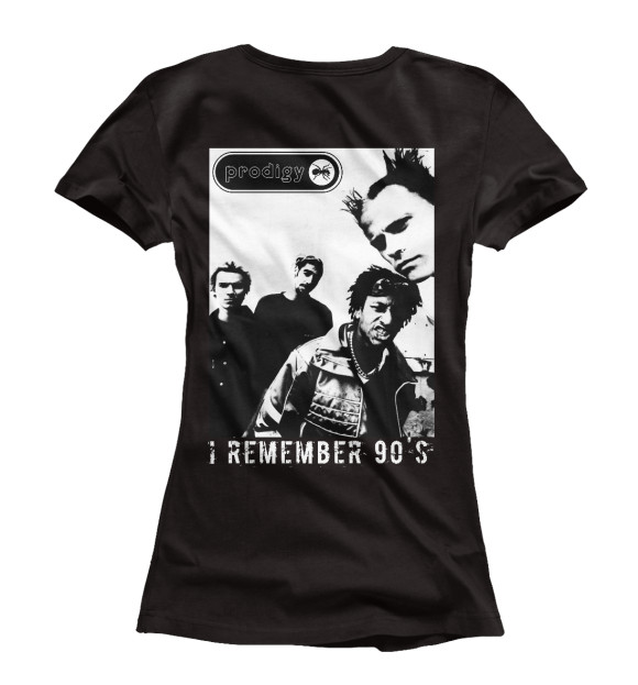 Женская футболка с изображением Remember 90 цвета Белый