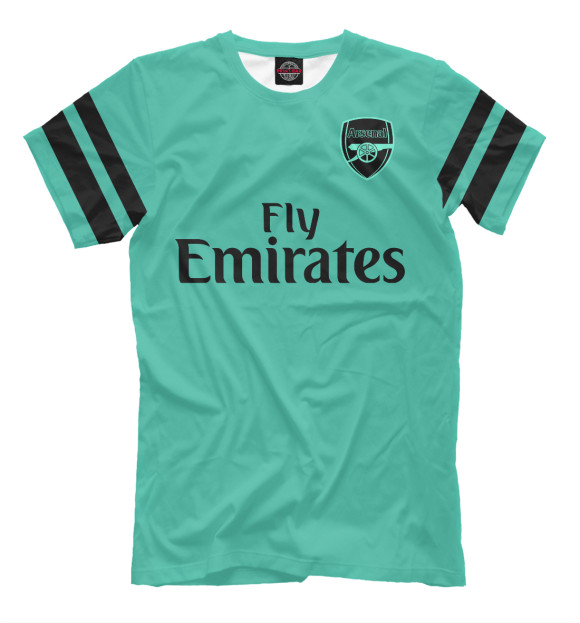 Футболка для мальчиков с изображением FC Arsenal цвета Грязно-голубой