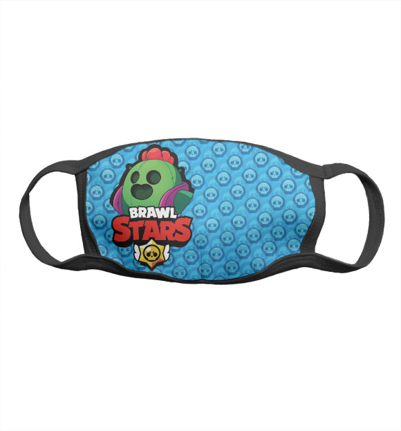 Маска тканевая с изображением Brawl Stars Spike цвета Белый