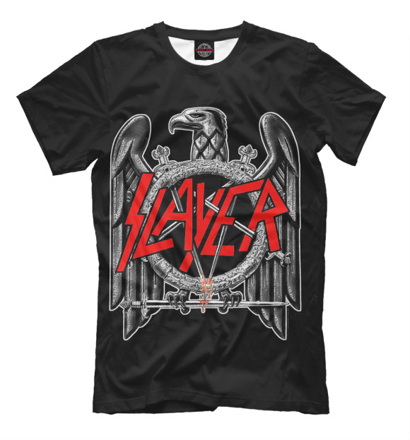Мужская футболка с изображением Slayer цвета Черный