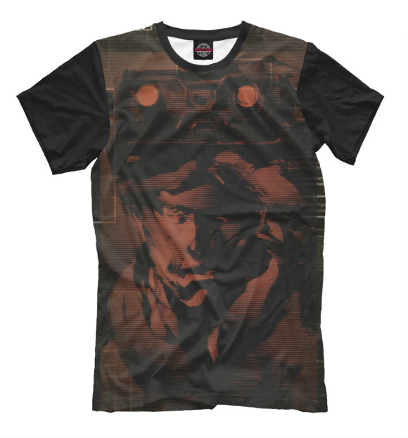 Мужская футболка с изображением Metal Gear Solid цвета Черный